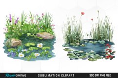 Pond With Wildflowers Clipart Bundle Product Image 2