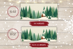 Cartoon Winter Forest Mug Design, Winter Mug Wrap Product Image 2