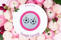 Soccer Football Earring Laser Cut File- SVG FILE Product Image 2