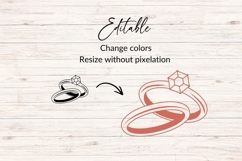 Engagement Ring and Wedding Band SVG Product Image 2