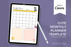 Cute Monthly Planner Template | Canva Editable Monthly Plan Product Image 2