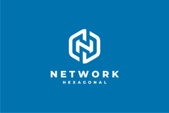 Hexagon Letter N Logo Design Vector Template Product Image 2