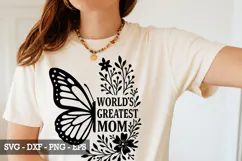 World's Greatest Mom SVG Design - Mother's day SVG Design Product Image 3