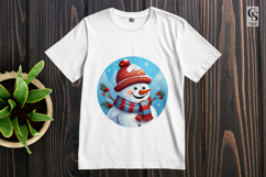 Cute Snowman Winter Cartoon Clipart Sublimation PNG Product Image 2
