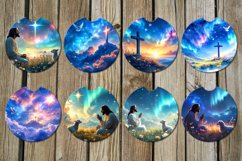 Christian Cross | Faith 8 car coaster &amp; key chain designs Product Image 2