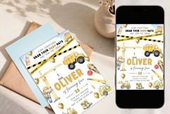 Construction Birthday Invitation Template Product Image 3