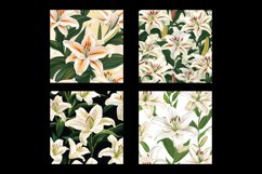 Lily Flower Digital Paper Patterns Product Image 2
