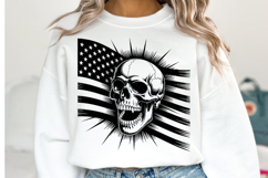 USA Skull Svg Design | Svg Cut Files | Shirt Svg Product Image 2