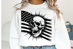 USA Skull Svg Design | Svg Cut Files | Shirt Svg Product Image 2