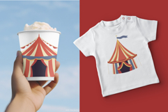 Circus tents cliparts set Product Image 2