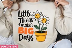 Little things make big days PNG, Retro Positive Sublimatio Product Image 1