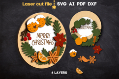 Christmas Sign SVG laser cut files for Glowforge Product Image 2