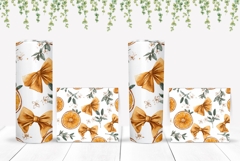 Oranges Tumbler Design, Floral Tumbler Template Product Image 2