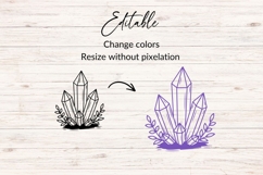 Hand Drawn Crystals SVG - Halloween Decor Product Image 2