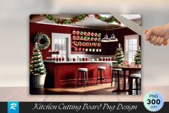 Farmhouse Holiday Coffee Bar Cutting Board PNG Design Product Image 1