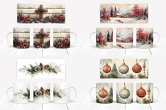 Watercolor Christmas Mug Bundle, Winter Mug Designs Product Image 2