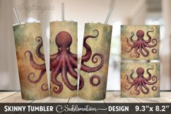 Octopus Tumbler Sublimation Design Product Image 1