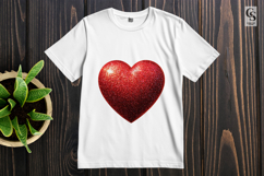 Red Glitter Heart Clipart Sublimation PNG Product Image 2