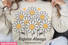 Rejoice always PNG, Christian Bible Verses Sublimation PNG Product Image 1
