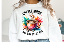 Coffee Mode svg Design | Svg Cut Files | Shirt Svg Product Image 2