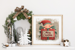 Christmas Elf digital paper, Christmas background clipar Product Image 2