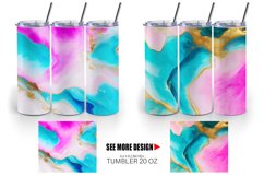 Alcohol Ink Pink Agate | Tumbler Sublimation Wrap Product Image 5