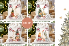 Cartoon Christmas Goose Santa Sack Designs, Kids Santa Sack Product Image 2