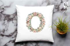 Floral Letter O Watercolor Alphabet Clipart Sublimation PNG Product Image 3