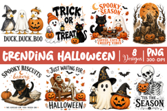 Trending Halloween PNG, Spooky Season PNG, Cute Pumpkin PNG Product Image 1