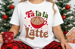 Fa La La Latte Svg, Latte Lover Svg, Cozy Christmas Svg. Product Image 2