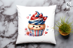 Patriotic Cupcake Clipart Sublimation PNG Product Image 2