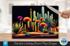 Desert Garden Cutting Board Sublimation Design Product Image 1