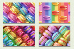 Rainbow 3d Macaroons Cutting Boards sublimation Design Product Image 2