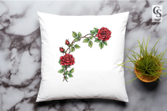 Red Rose Vine Frame Illustration Clipart Sublimation PNG Product Image 3