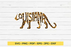Jaguar Cut File| Louisiana Word Art Product Image 2