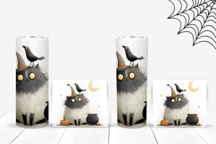 Cartoon Halloween Cat Tumbler, Spooky Halloween Sublimation Product Image 2