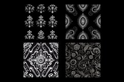 Black Paisley Digital Paper Pattern Product Image 2