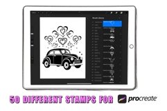 50 Valentine&#039;s Day Procreate Stamps Brushes Product Image 2