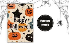 Cartoon Pumpkins Garden Flag, Happy Halloween Garden Flag Product Image 2