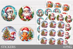 Christmas Sticker Design. Winter Sticker Printable Product Image 1
