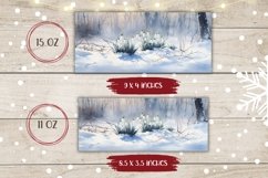 Winter Forest Mug Design, Winter Flowers Mug Wrap Product Image 2