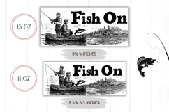 Fish On Mug, Fishing Mug Wrap, Fisherman Mug Sublimation Product Image 2