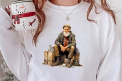 Funny Christmas Boy At Home Clipart Sublimation Product Image 2