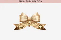 Christmas winter bow png design for T-shirts Product Image 2