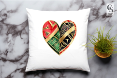 Geometric Tribal Heart Clipart Sublimation PNG Product Image 2