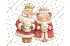 Santa’s Pajama Day Clipart, Cute Christmas Bedtime PNG Product Image 2