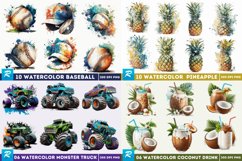 Biggest Watercolor Sublimation Bundle |200 Clipart Bundle Product Image 3