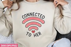 Connected to her PNG, Retro Valentine Sublimation PNG Product Image 3