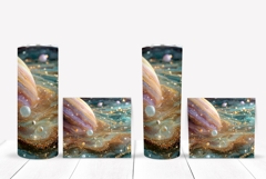 Glitter Tumbler Wrap, Cosmic Tumbler Sublimation Product Image 2