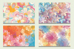 Pastel Rainbow Blooming Flowers Cutting Boards sublimation D Product Image 2
